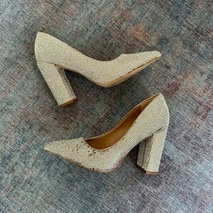 Madden Girl Crystal Block Heels size 6.5 Women